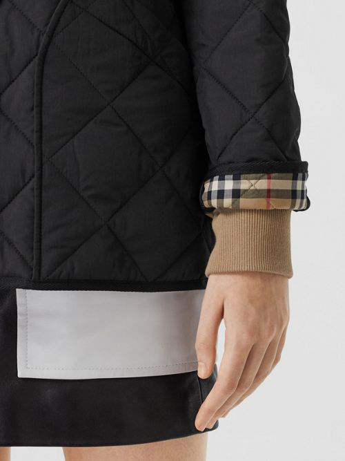 Burberry Cotswold Thermoregulated Quilted Barn Jacket In Black