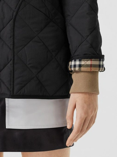 Shop Burberry Quilted Thermoregulated Barn Jacket In Black