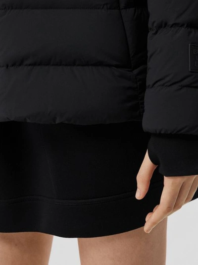 Shop Burberry Detachable Faux Fur Trim Hooded Puffer Jacket In Black