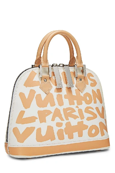 Pre-owned Louis Vuitton Stephen Sprouse X  White Monogram Graffiti Alma Mm