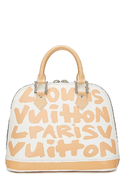 Pre-owned Louis Vuitton Stephen Sprouse X  White Monogram Graffiti Alma Mm