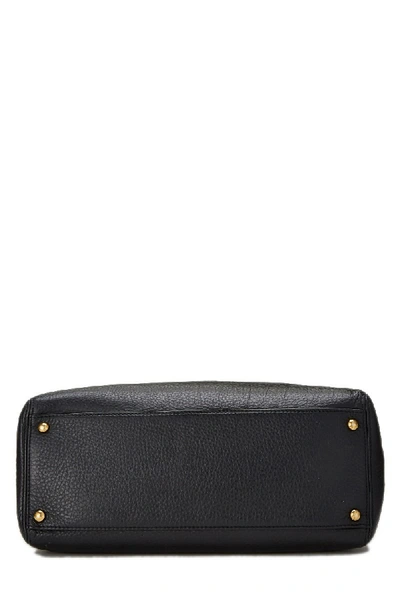 Pre-owned Chanel Black Calfskin Leather Cerf Small