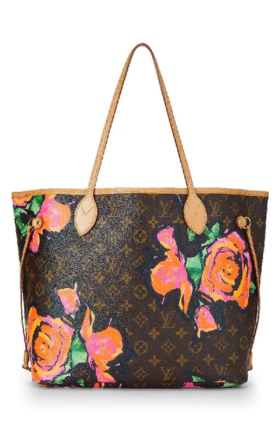 Pre-owned Louis Vuitton Stephen Sprouse X  Monogram Roses Neverfull Mm