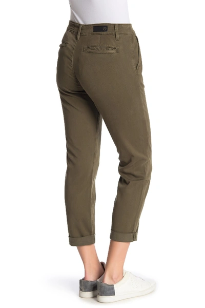 Shop Ag Caden Crop Twill Trousers In Sulfur Dried