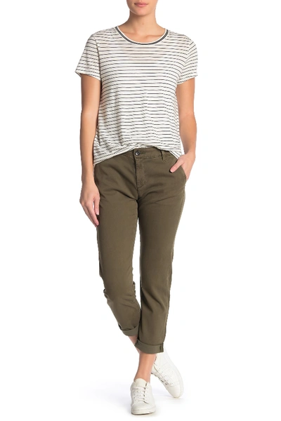 Shop Ag Caden Crop Twill Trousers In Sulfur Dried