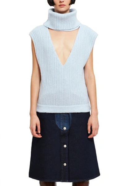 Shop Jacquemus Opening Ceremony La Aube Sweater In Baby Blue