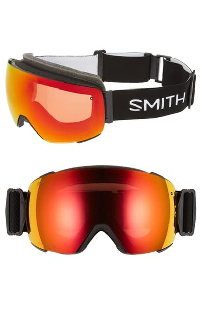 Shop Smith I/o Mag 215mm Chromapop Snow Goggles - Black/ Mint/ Black