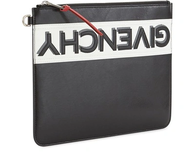 Shop Givenchy Large Pouch In Leather In Black