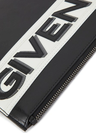 Shop Givenchy Large Pouch In Leather In Black