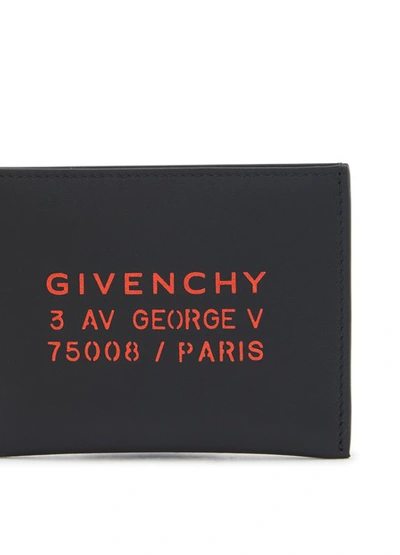 Shop Givenchy Address Card Holder In Leather In Black /red