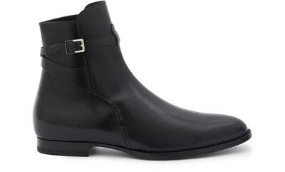 Celine Jodhpur Drugstore Ankle Boots In Calfskin In Black | ModeSens