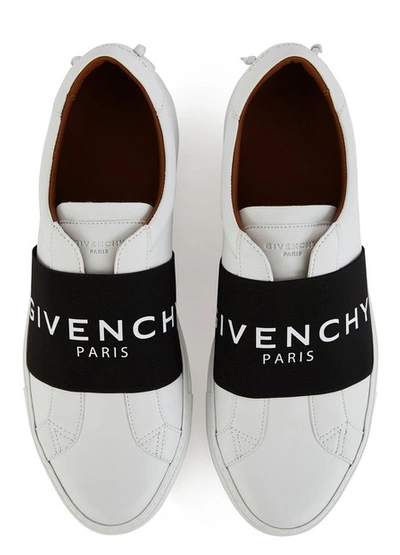 Shop Givenchy Low Top Trainers With Elastic Insert In Blanc/noir