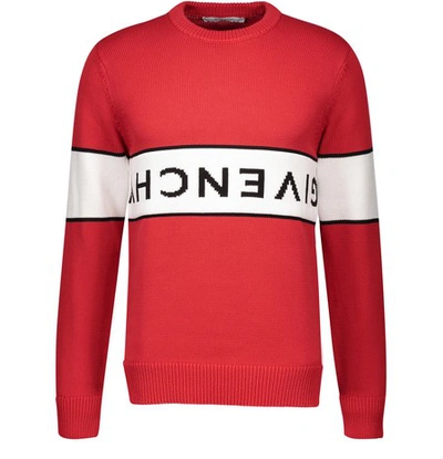 Shop Givenchy Logo Jumper In Red