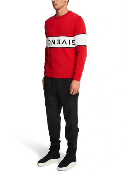 Shop Givenchy Logo Jumper In Red