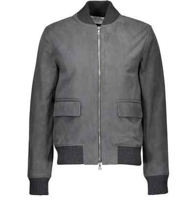 Shop Officine Generale Floyd Bomber Jacket In Grey