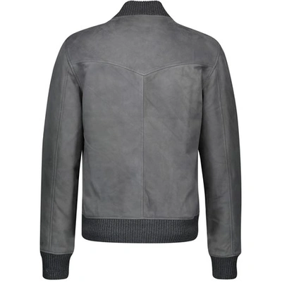 Shop Officine Generale Floyd Bomber Jacket In Grey
