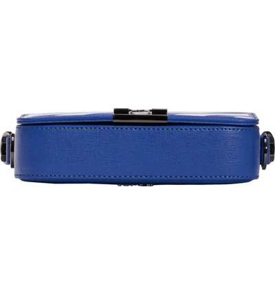 Shop Off-white Diagonal Stripe Mini Flap Bag - Blue In Blue White