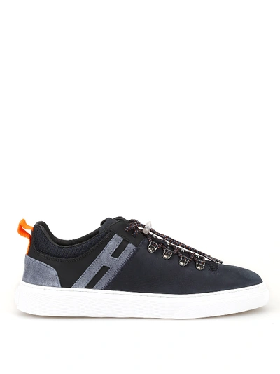Shop Hogan H365 Sneakers With Hiking Style Laces In Blue