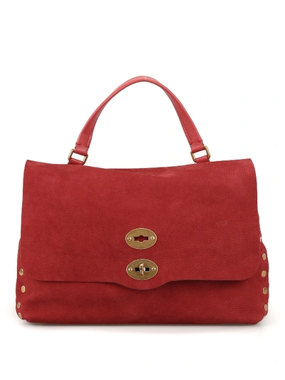 Shop Zanellato Postina M Jones Nubuck Bag In Dark Red