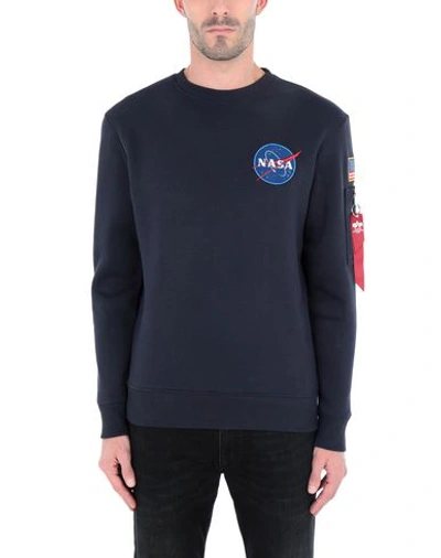 Alpha Industries Space Shuttle Sweatshirt In Dark Blue