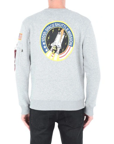 Shop Alpha Industries Sweatshirts In Light Grey