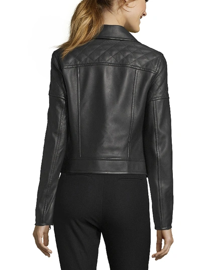 Shop Robert Graham Women's Monroe Solid Black Leather Jacket In Black Size: Xl By