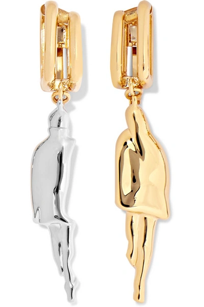 Shop Chloé Bonnie Gold And Silver-tone Earrings