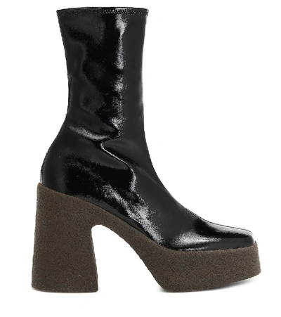 Shop Stella Mccartney Faux Leather Ankle Boots In Black