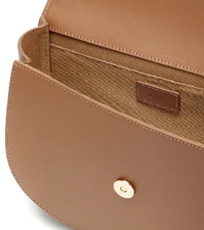 Shop Apc Genève Leather Shoulder Bag In Brown
