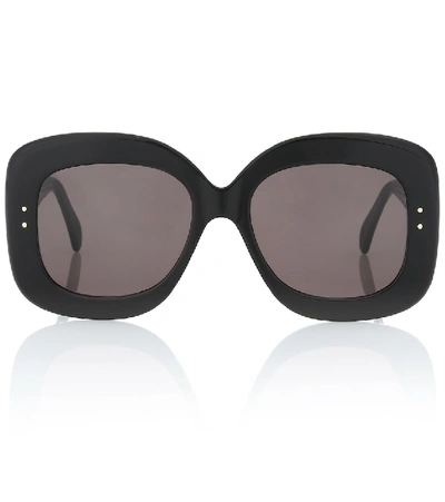 Shop Alaïa Square Sunglasses In Black