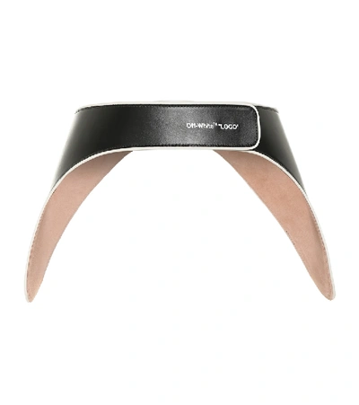 Shop Off-white Racing Leather Belt In Black