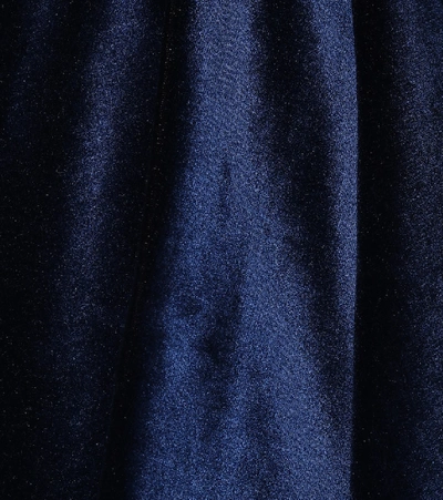 Shop Alaïa Silk-blend Velvet Princess Coat In Blue