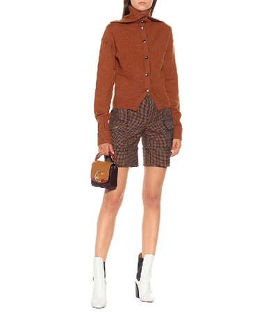 Shop Chloé Wool And Cashmere Cardigan In Brown