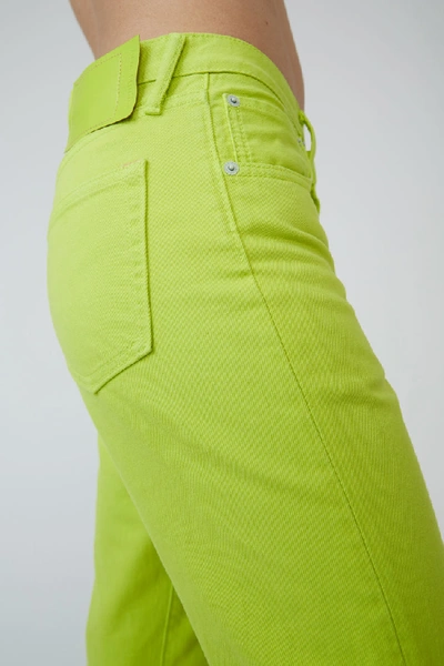 Shop Acne Studios 1996 Reactive Dye Lime Green Lime Green In Classic Fit Jeans
