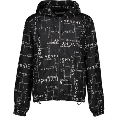 Shop Givenchy Windbreaker In Noir Rouge