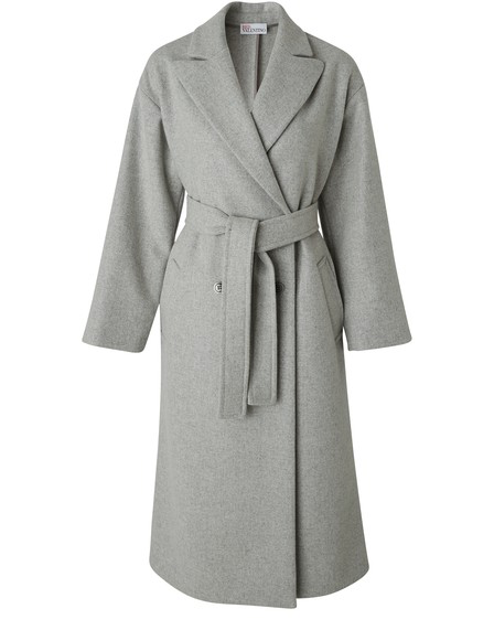 Red Valentino Wool Coat In Ardesia/grey | ModeSens