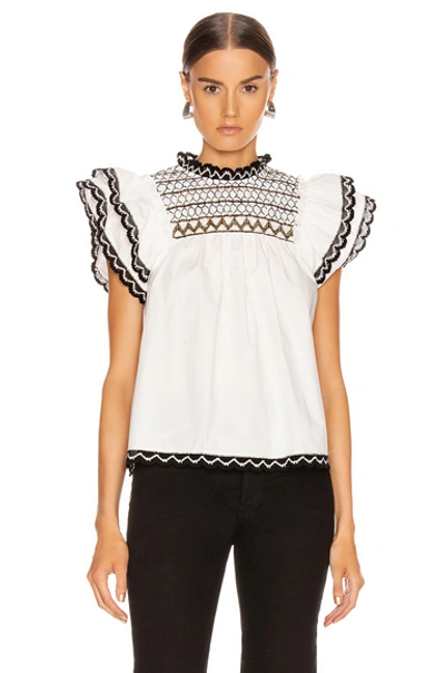 Shop Ulla Johnson Hazel Top In Blanc