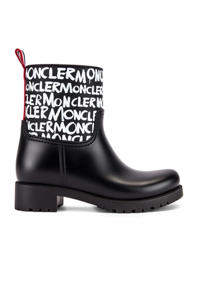 Shop Moncler Ginette Logo Boot In Black