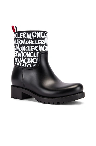 Shop Moncler Ginette Logo Boot In Black