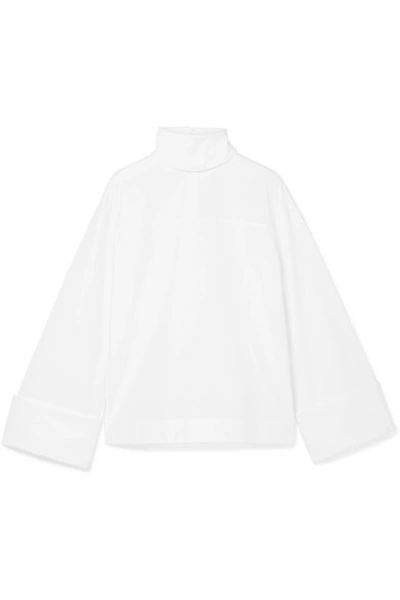 Shop The Row Mayomi Cotton-poplin Blouse In White