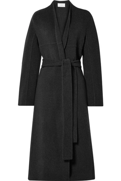 Shop The Row Luisa Belted Wool-blend Coat In Black