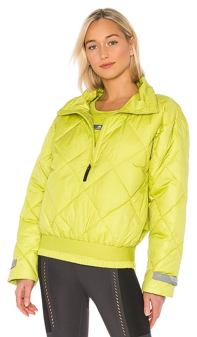 Shop Adidas By Stella Mccartney Padded Pull On Jacket In Half Green