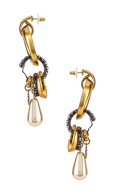 Shop Elizabeth Cole Limone Earrings In Gold