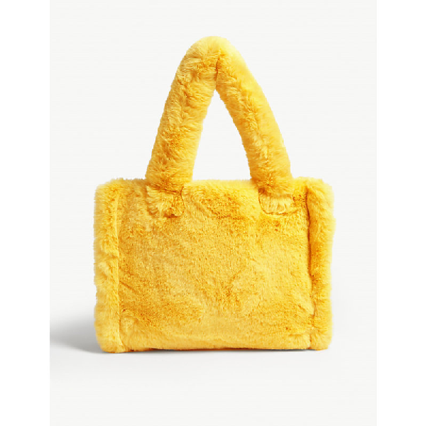 yellow fluffy bag