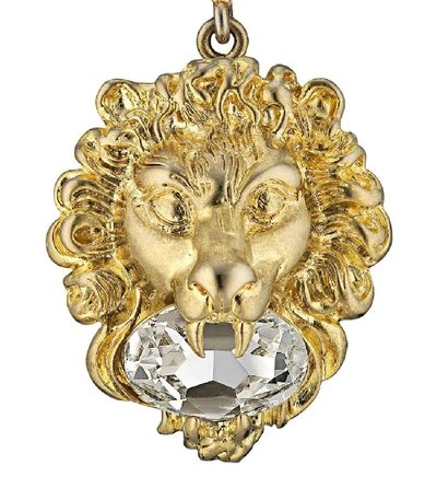 Shop Gucci Gg Lion Earrings In Gold