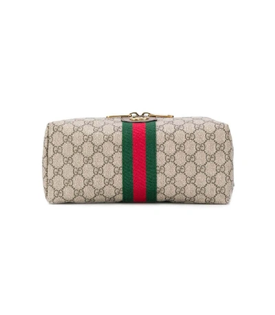 Shop Gucci Ophidia Monogram Gg Toiletry Case In Neutral