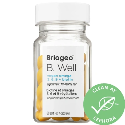 Shop Briogeo B. Well Vegan Omegas + Biotin Supplements For Hair Thinning 60 Softgels