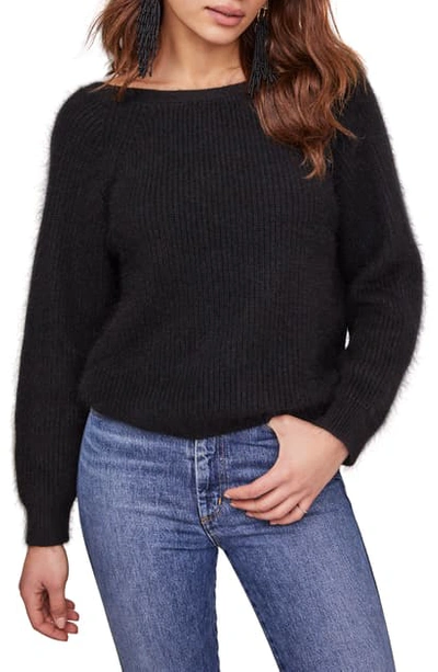 Shop Astr Serena V-back Sweater In Black