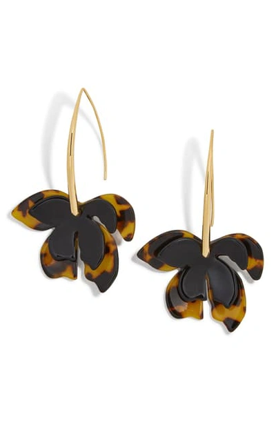 Shop Baublebar Orchid Drop Earrings In Tortoise/ Black