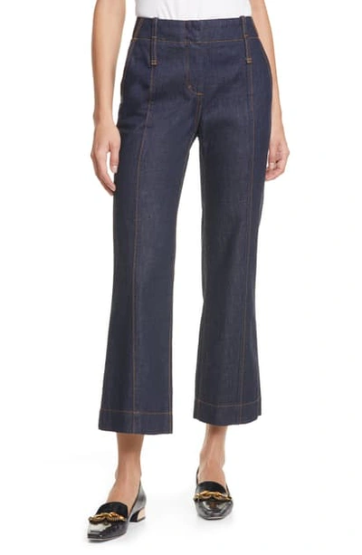 Tory Burch Cropped Flare Jeans In Resin Rinse | ModeSens